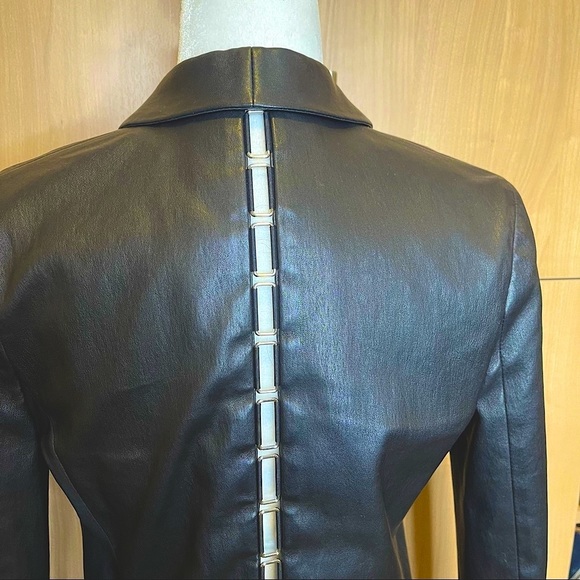 Thierry Mugler 🚩Host Pick🚩 slim edgy leather blazer - Picture 2 of 14